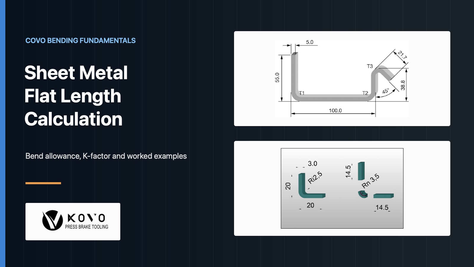 How to Calculate Sheet Metal Flat Length: Bend Allowance, K-Factor and Worked Examples
