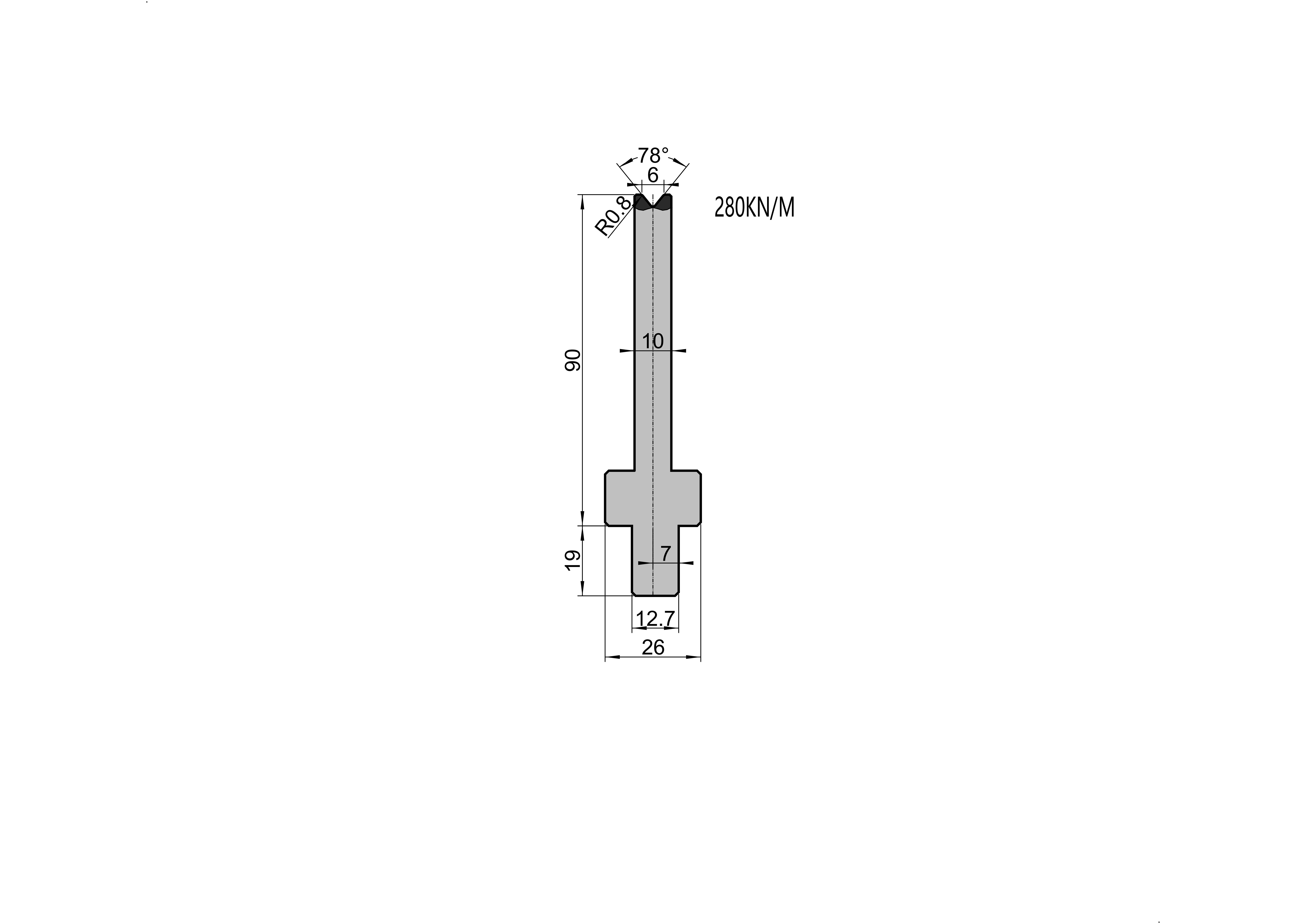 LVD Die 26.211 press brake tooling