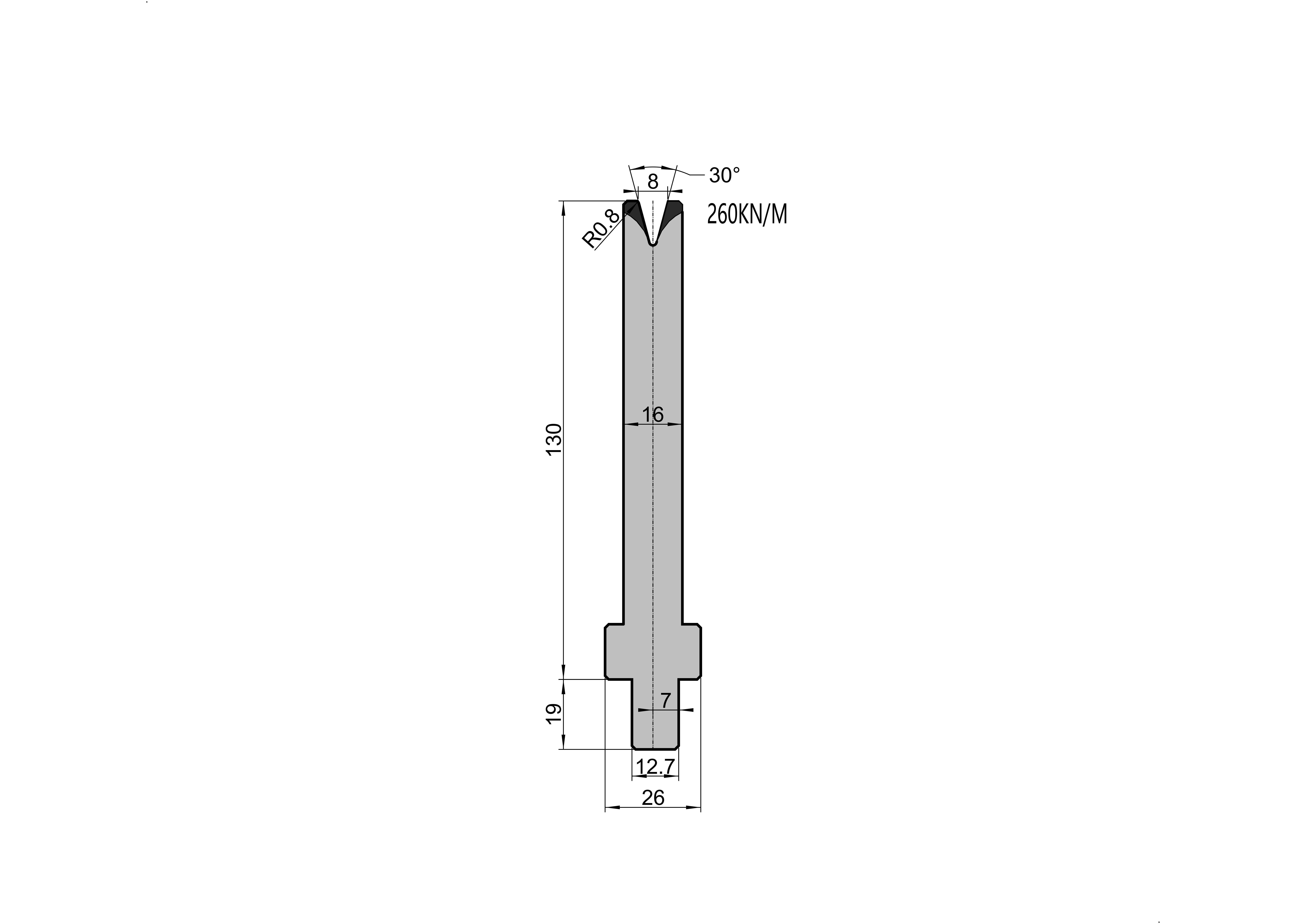 LVD Die 26.251 press brake tooling