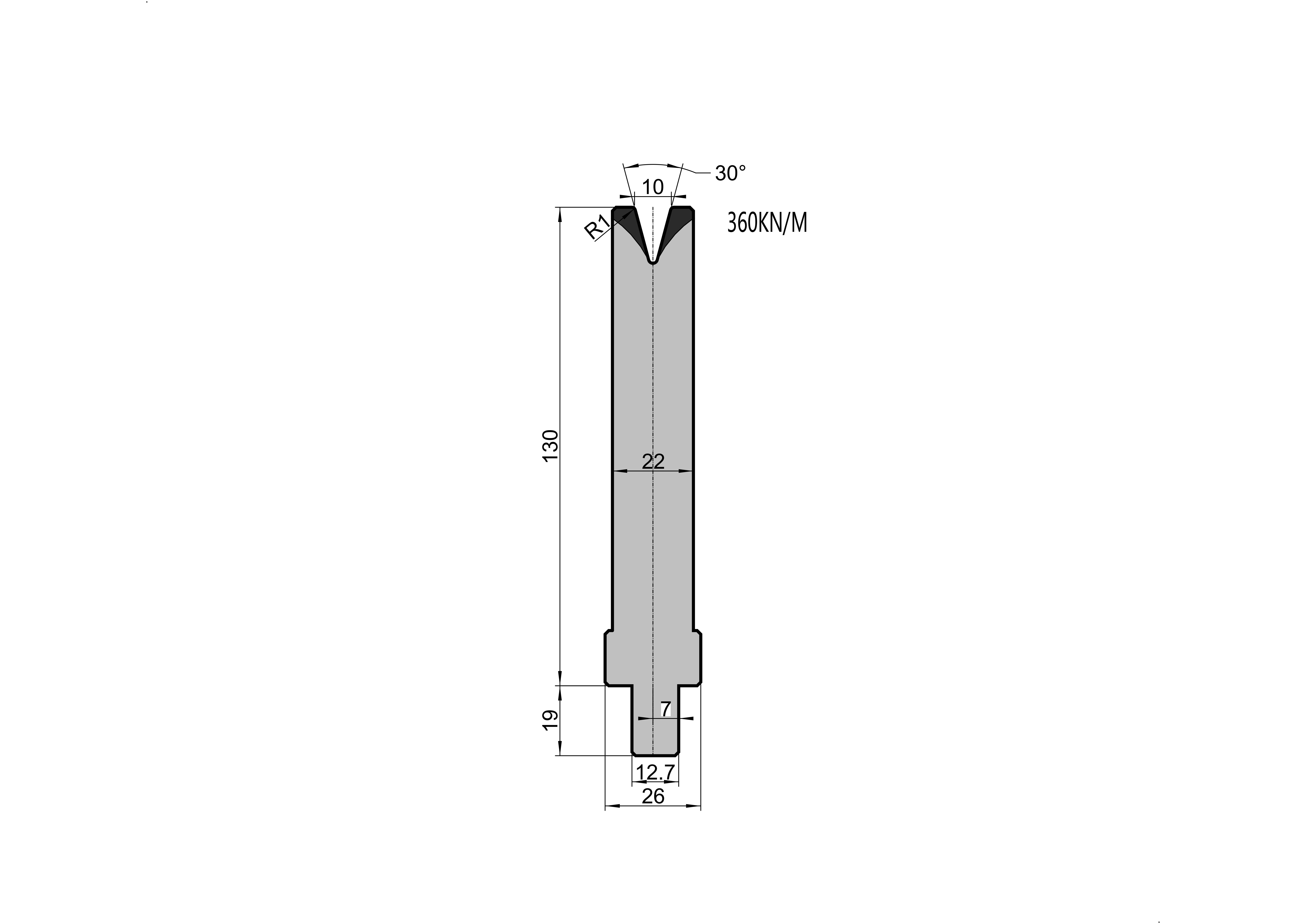 LVD Die 26.252 press brake tooling
