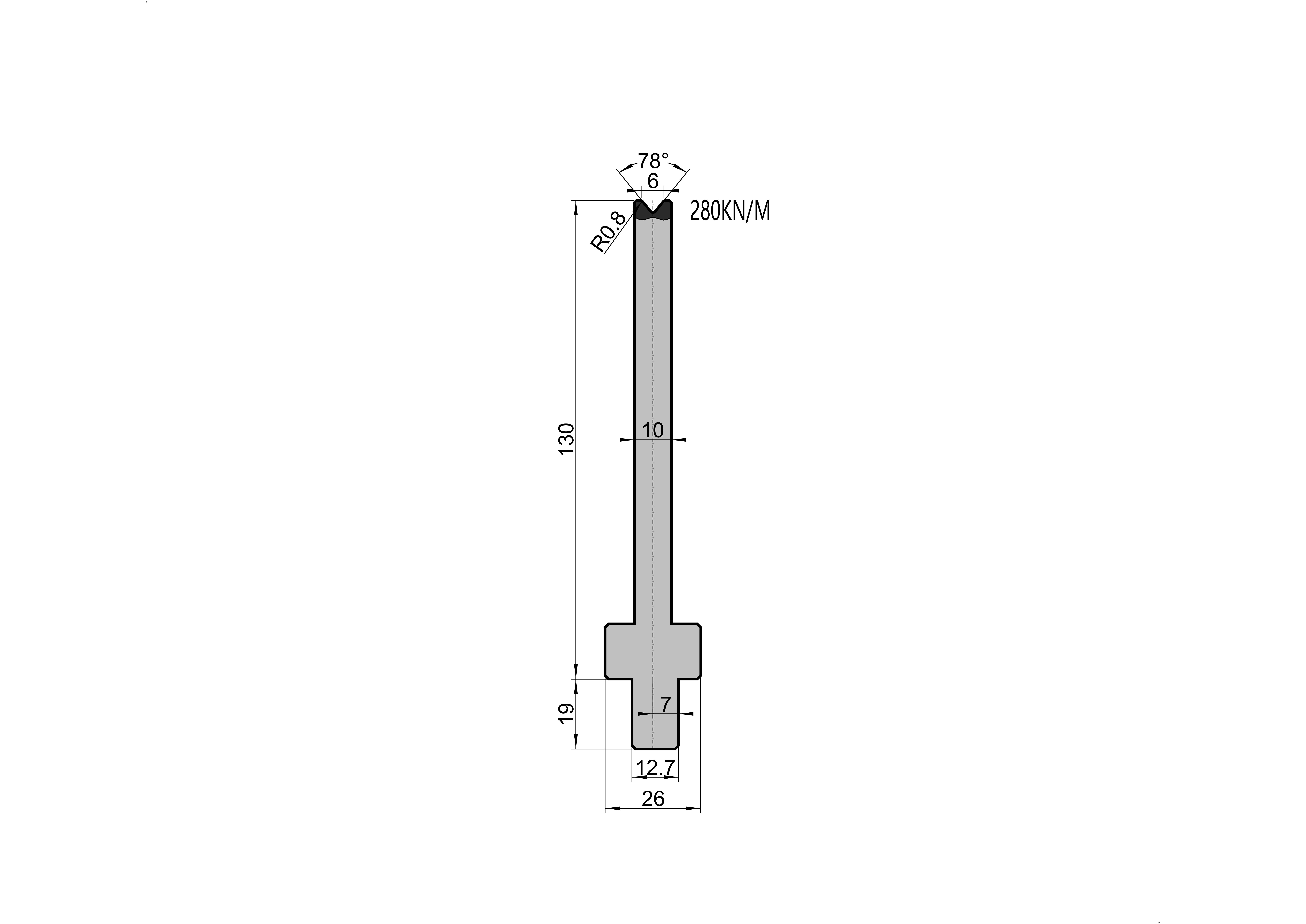 LVD Die 26.262 press brake tooling