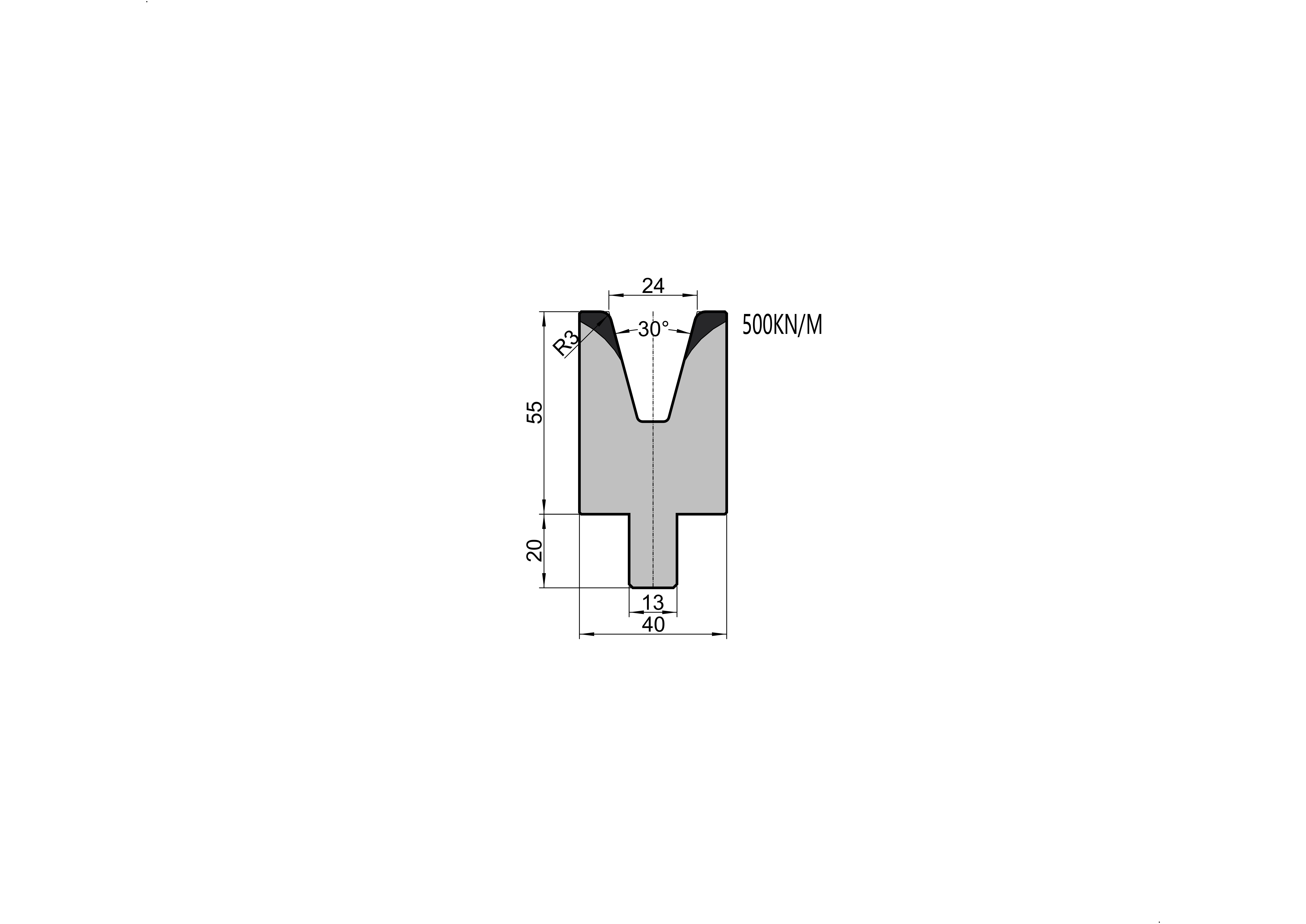 Bystronic Die 24.018 press brake tooling