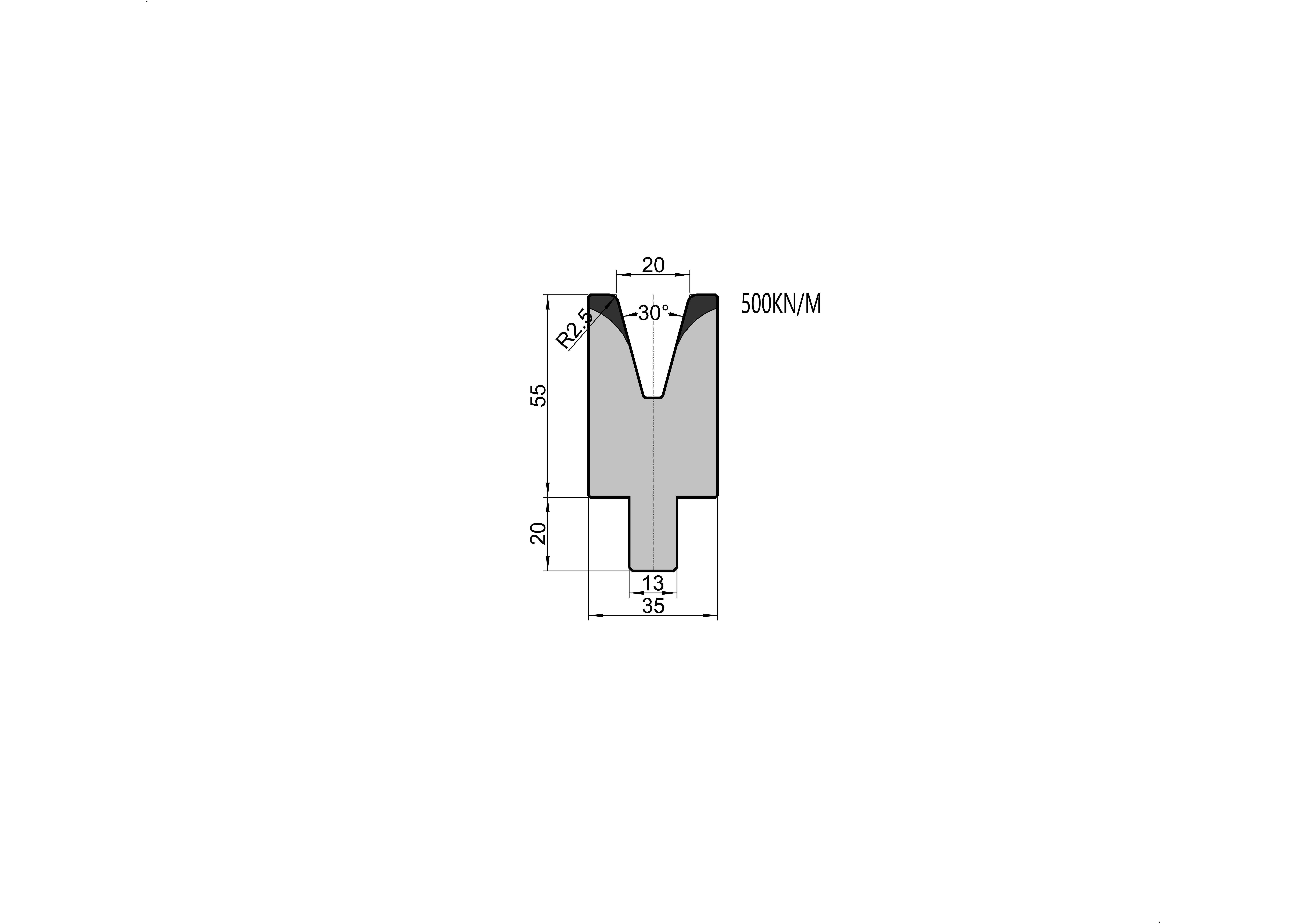 Bystronic Die 24.019 press brake tooling