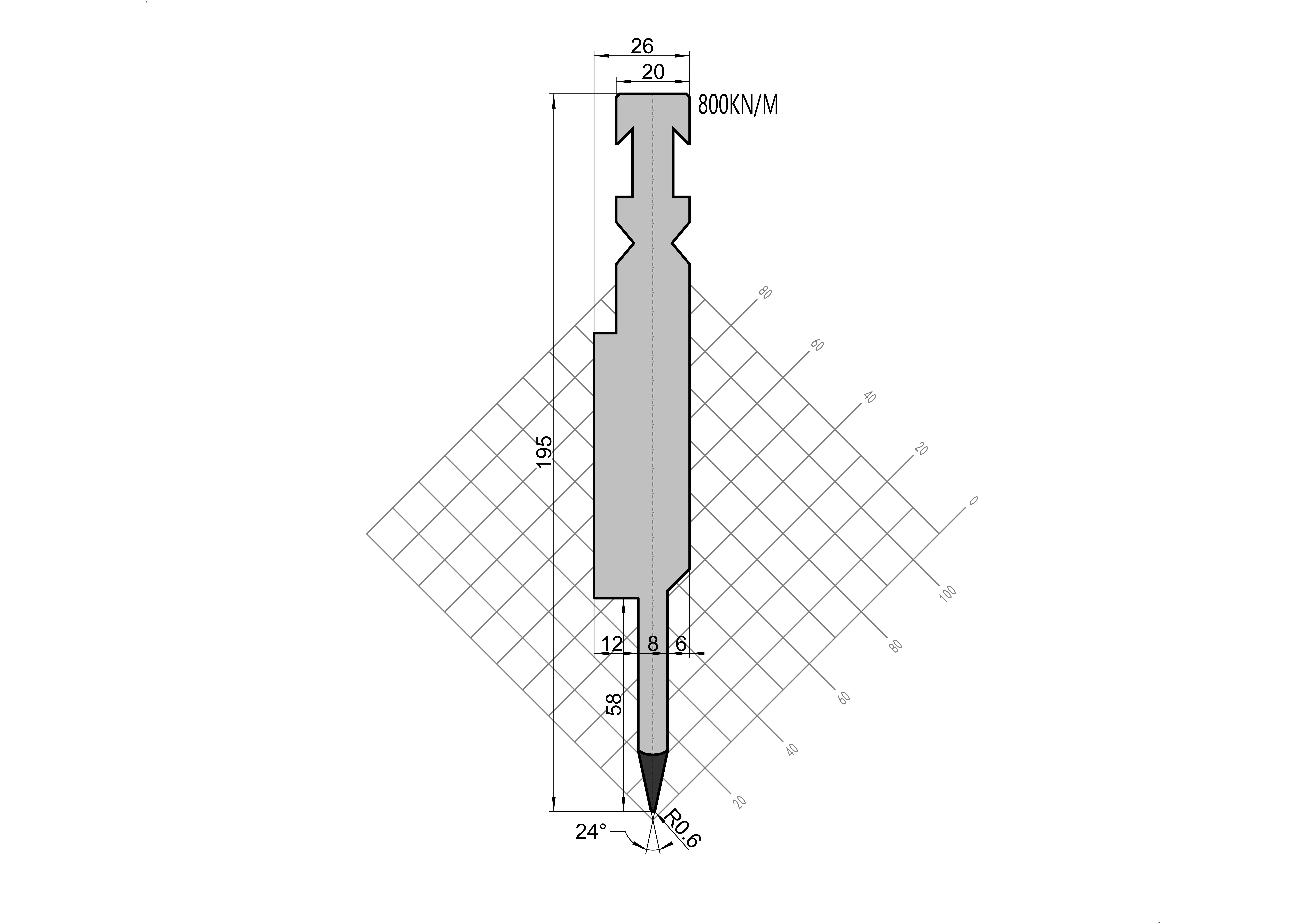Bystronic Die 14.908 press brake tooling