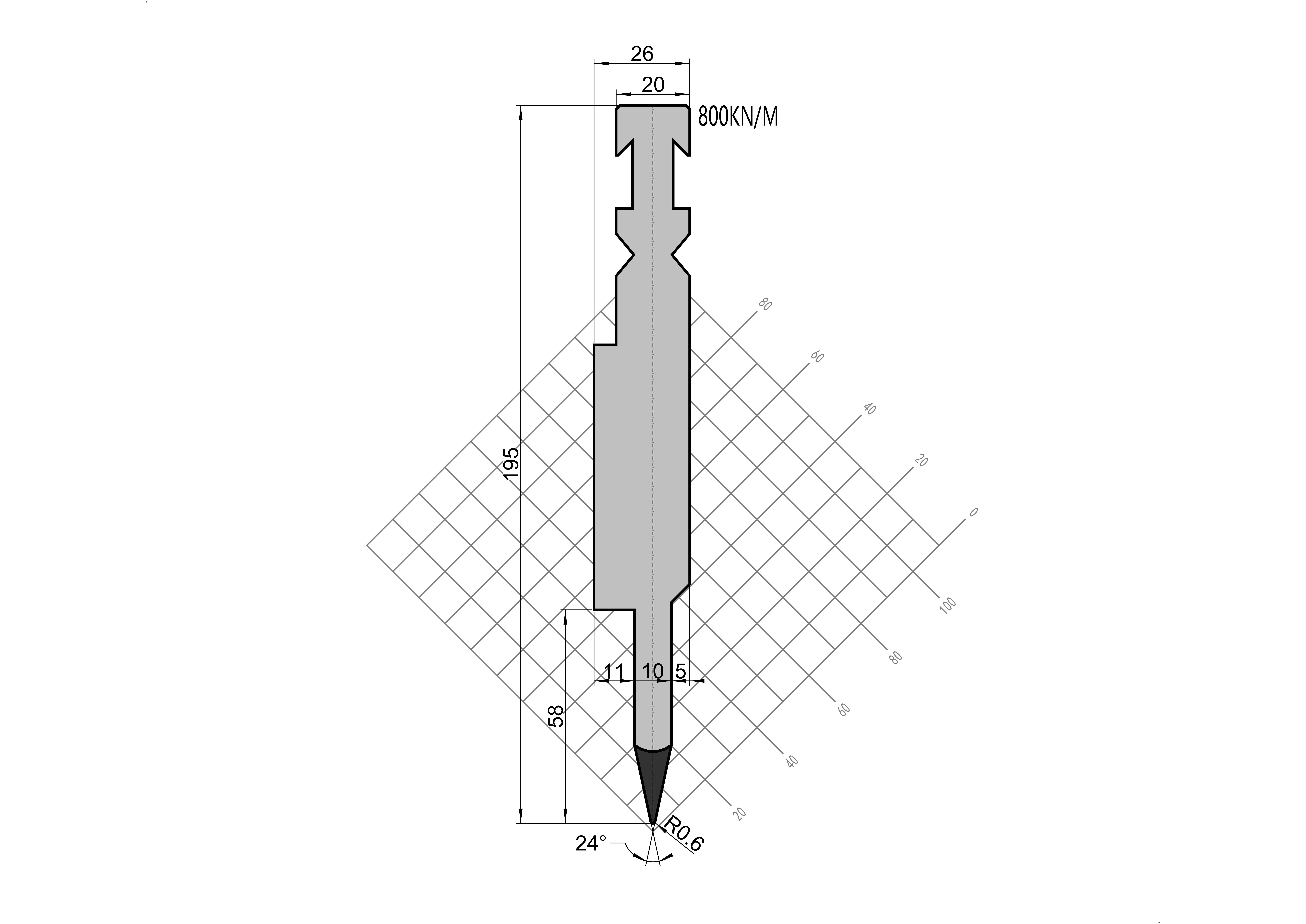 Bystronic Die 14.91 press brake tooling