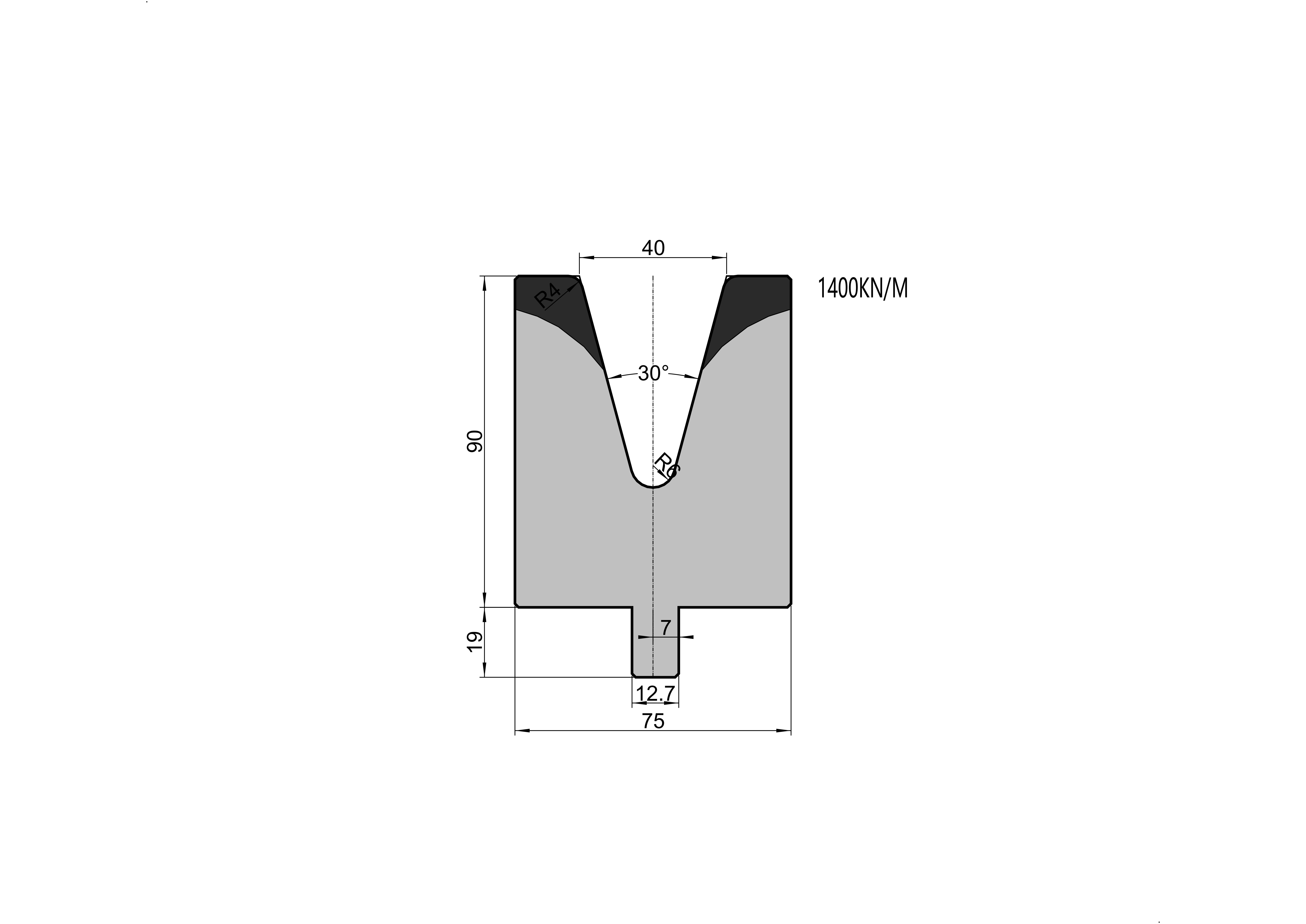 LVD Die 26.208 press brake tooling