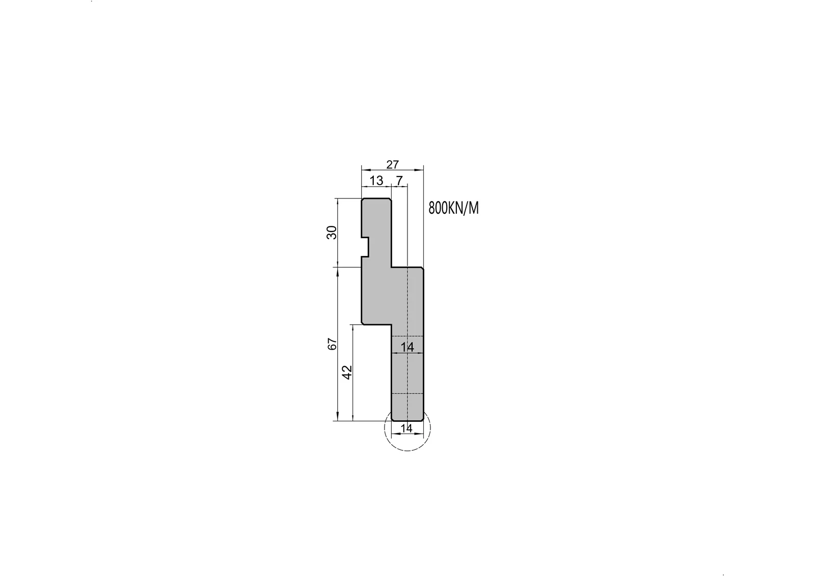 Radius Punch 10.115 - R7.0-50.0 mm press brake tooling