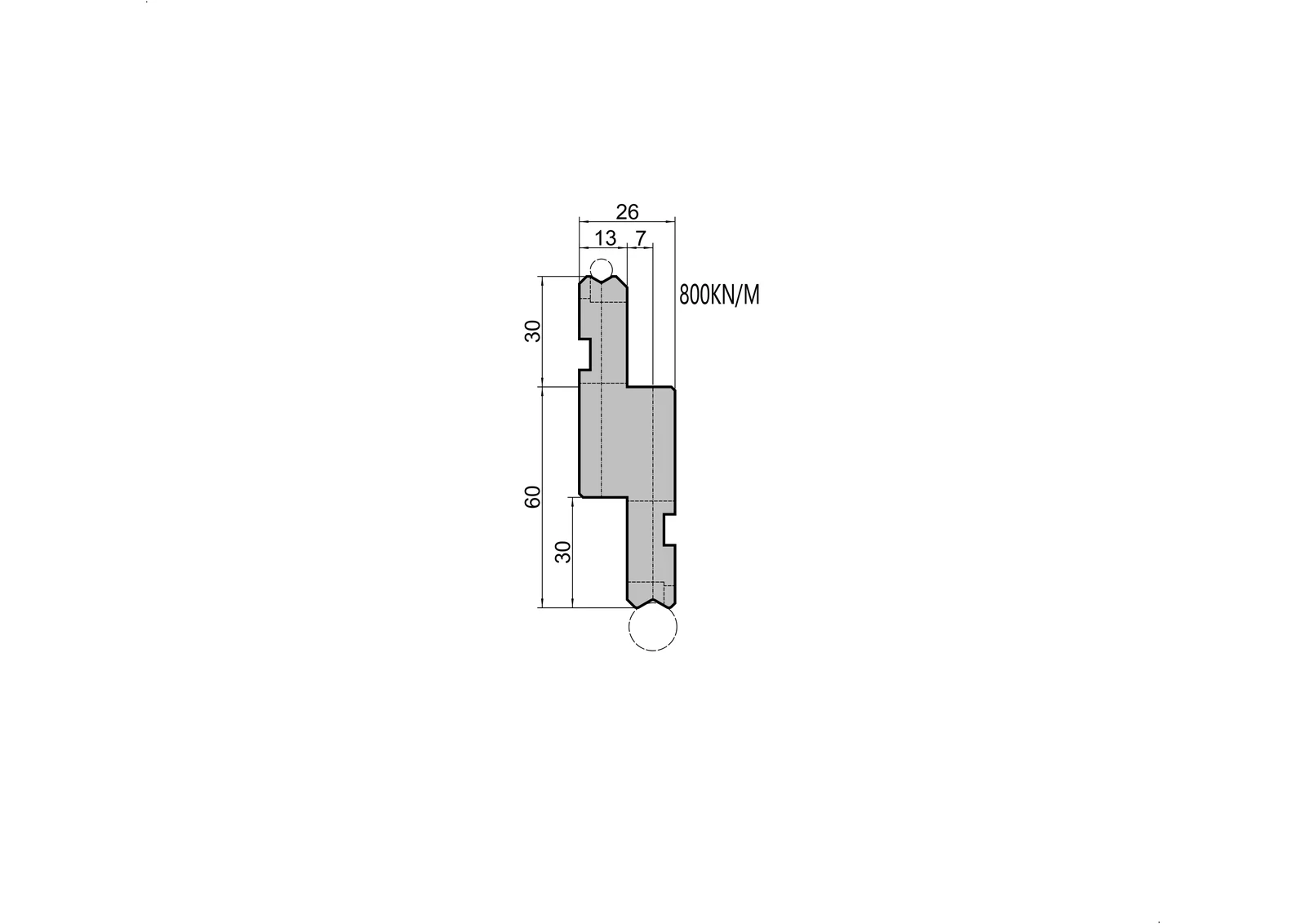 Radius Punch 10.180 - R3.0-4.5 mm press brake tooling