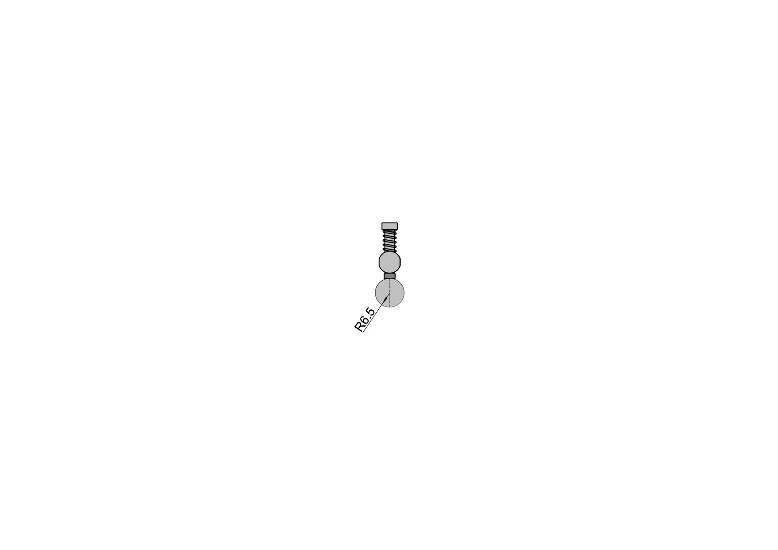 Radius Punch 10.188 - R6.5 mm press brake tooling