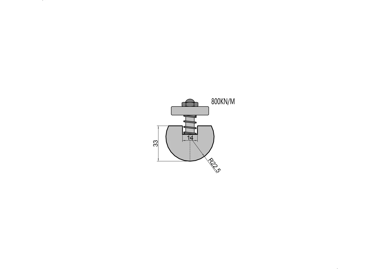 Radius Punch 10.317 - R22.5 mm press brake tooling