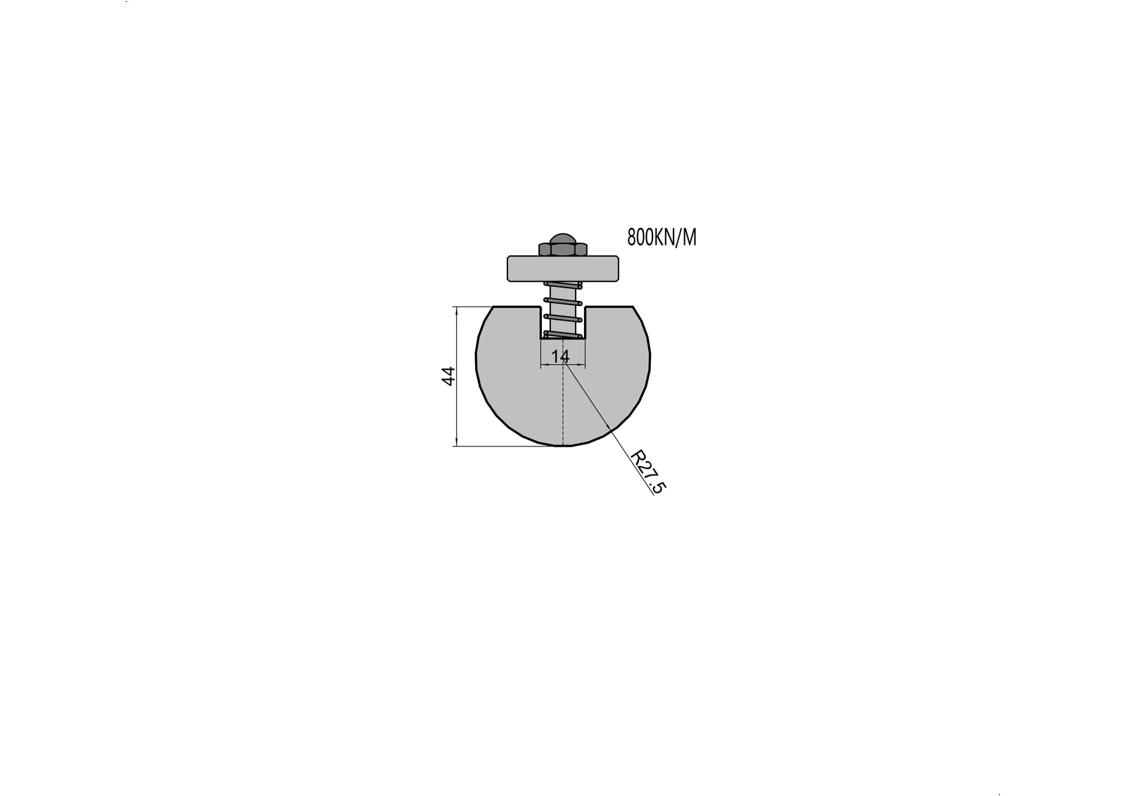 Radius Punch 10.319 - R27.5 mm press brake tooling